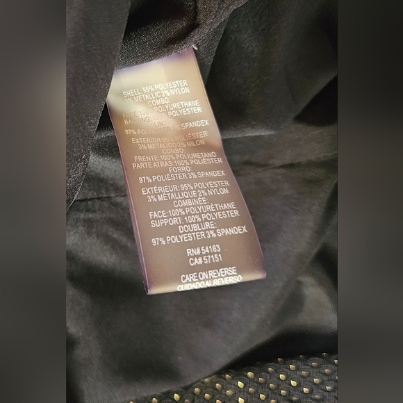 Calvin Klein Classic Black and Gold Zip Blazer - Picture 7 of 8